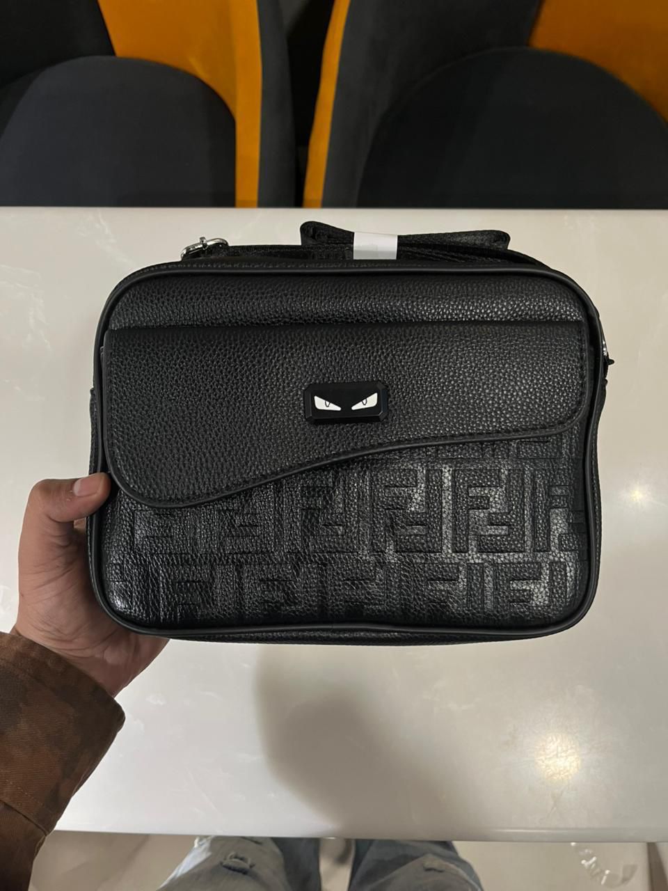 Premium Faux Leather Sling Bag With Elegant Finish